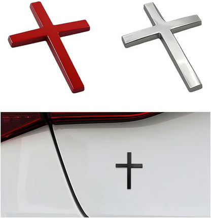 ✝️ Metal Jesus Christ Cross Badge Stickers