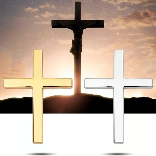 ✝️ Metal Jesus Christ Cross Badge Stickers