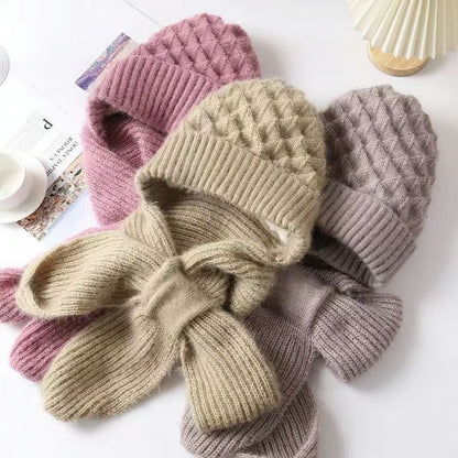 🎄Winter Versatile Knitted Hooded Scarf for Women